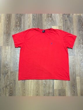 Ralph Lauren Red Short Sleeve Crew Neck Tee with Blue Pony